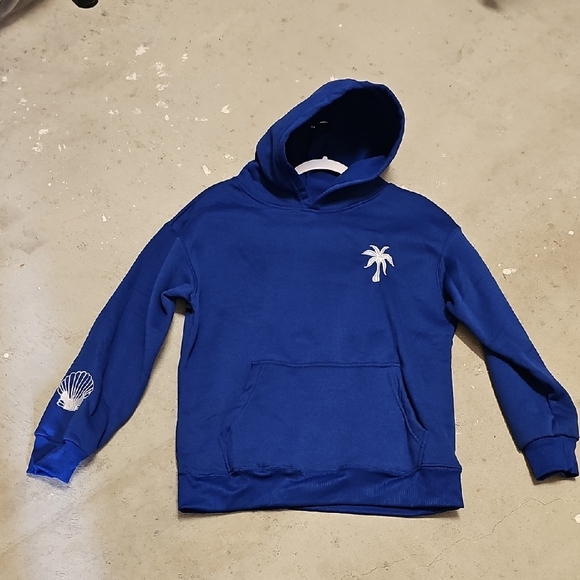Sweaters - Nwot Royal Blue Palm Tree Graphic Hoodie #18